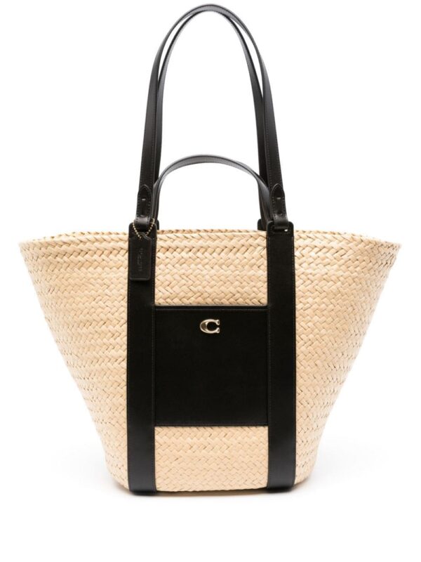 23303291_53433225_1000.jpg Coach logo-charm tote bag