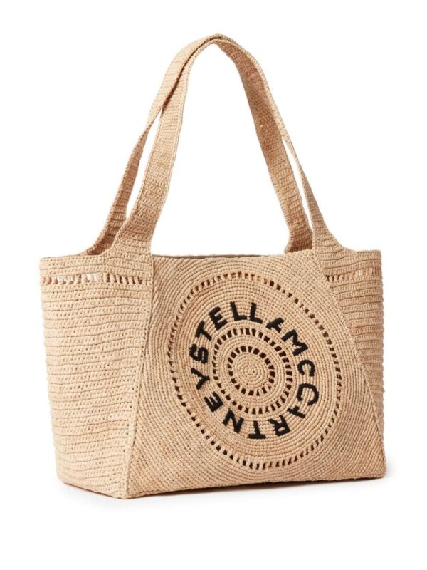 23376395_53857719_1000.jpg Stella McCartney embroidered-logo raffia tote bag