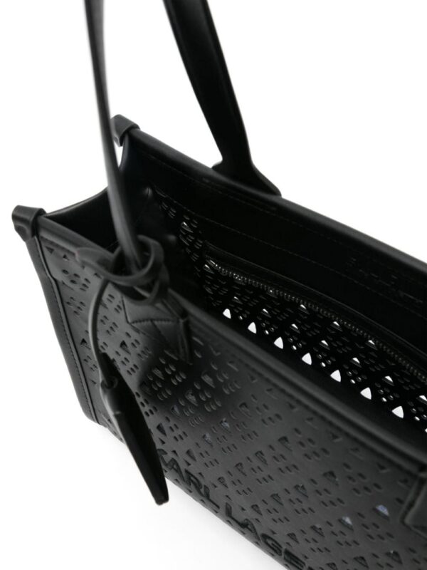 23403299_53556060_1000.jpg Karl Lagerfeld logo-embroidered perforated shoulder bag
