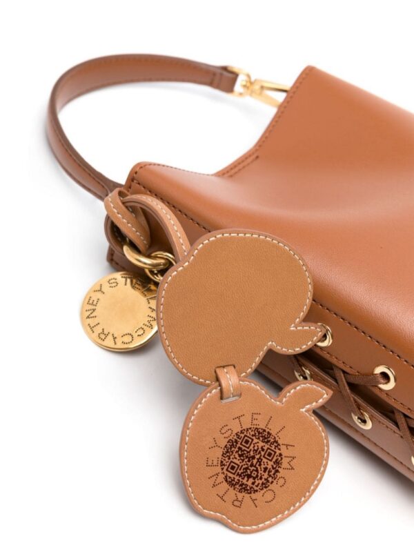 Stella McCartney logo-charm faux-leather bucket bag