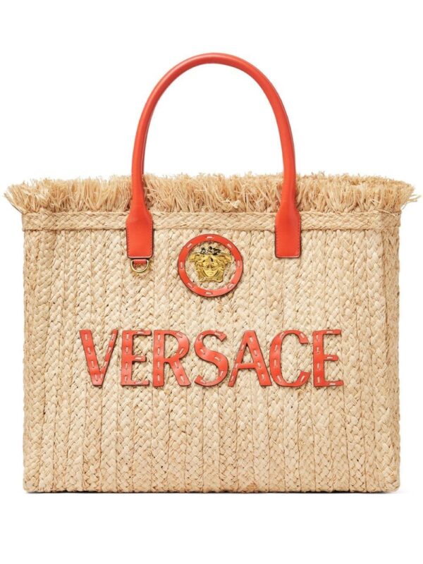 23491272_53811002_1000.jpg Versace La Medusa raffia tote bag