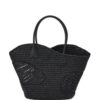 Ferragamo cut-out raffia tote bag