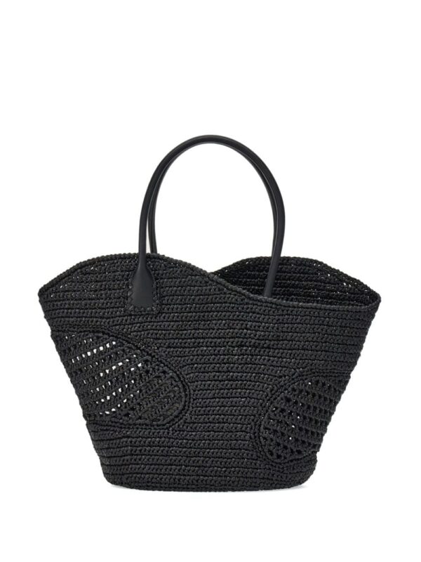 Ferragamo cut-out raffia tote bag