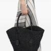 Ferragamo cut-out raffia tote bag