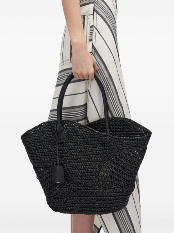 Ferragamo cut-out raffia tote bag