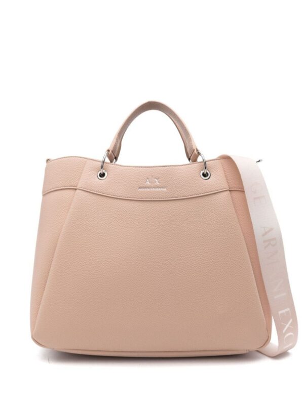 23543435_53585452_1000.jpg Armani Exchange logo-stamp tote bag