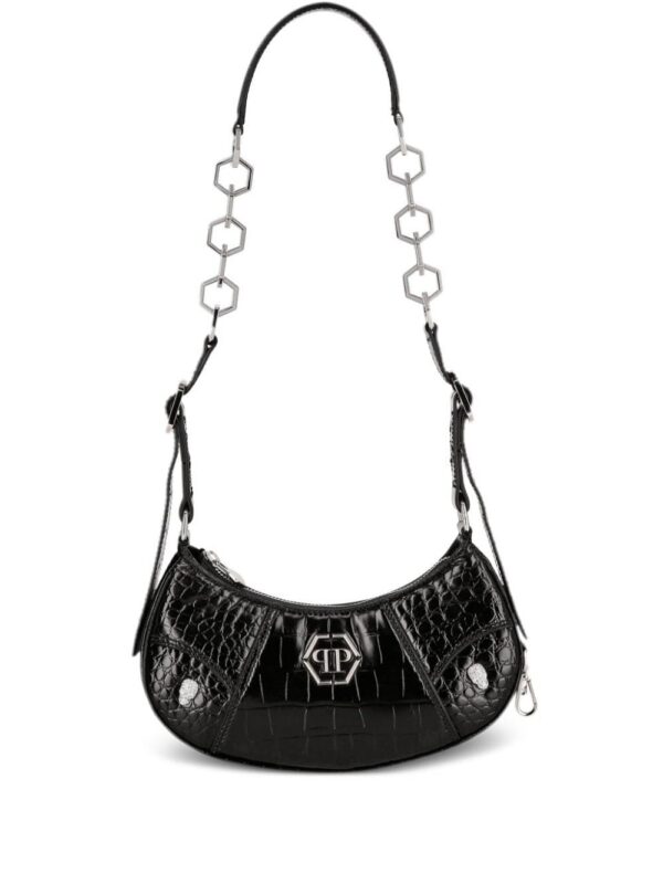 23625223_53588847_1000.jpg Philipp Plein logo-plaque leather shoulder bag