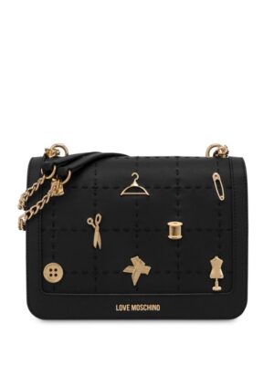 23637156_54126498_1000.jpg Love Moschino pin-embellishment faux-leather bag
