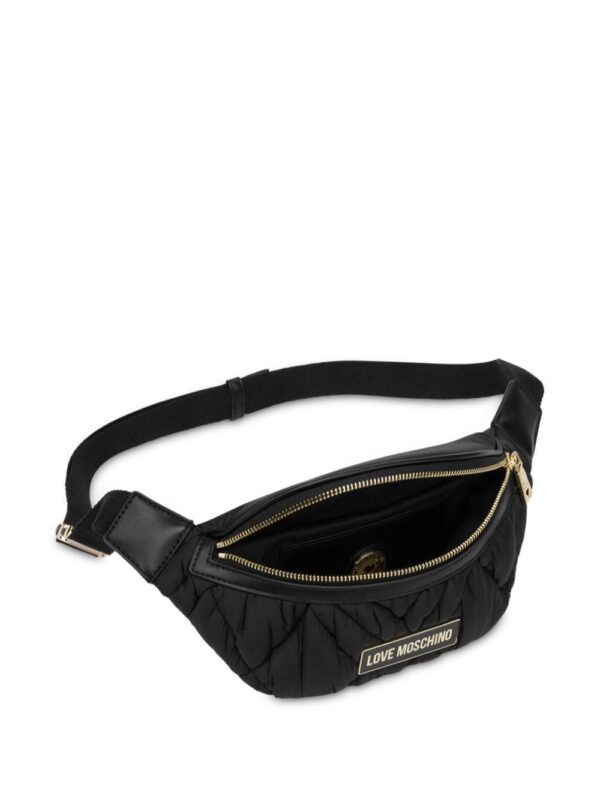 23637157_53526382_1000.jpg Love Moschino logo-plaque padded belt bag