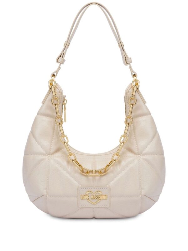 23637165_53525848_1000.jpg Love Moschino logo-plaque quilted shoulder bag