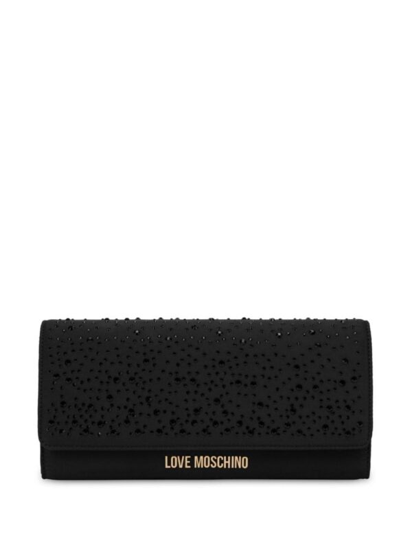 23637169_53606405_1000.jpg Love Moschino logo-lettering chain-link clutch bag