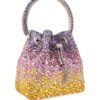 Jimmy Choo Bon Bon crystal-embellished bucket bag