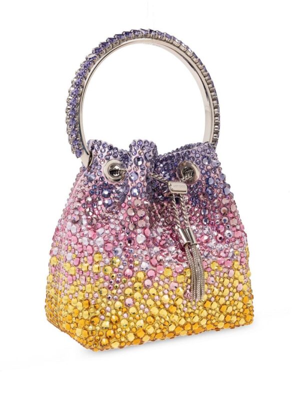 Jimmy Choo Bon Bon crystal-embellished bucket bag