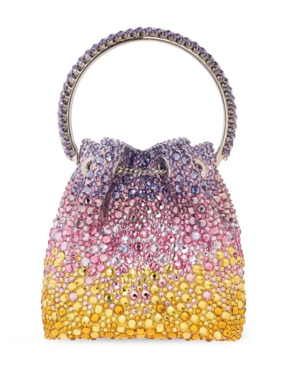 Jimmy Choo Bon Bon crystal-embellished bucket bag
