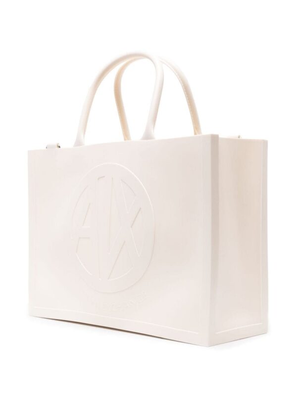 Armani Exchange large logo-embossed tote bag