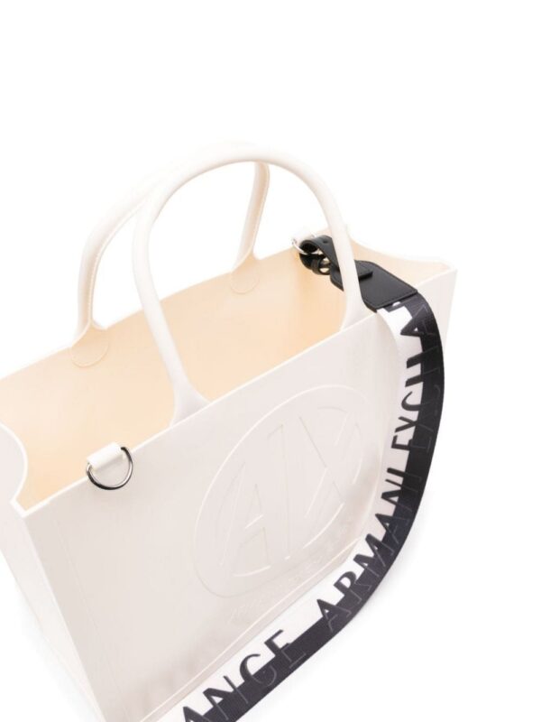 Armani Exchange large logo-embossed tote bag