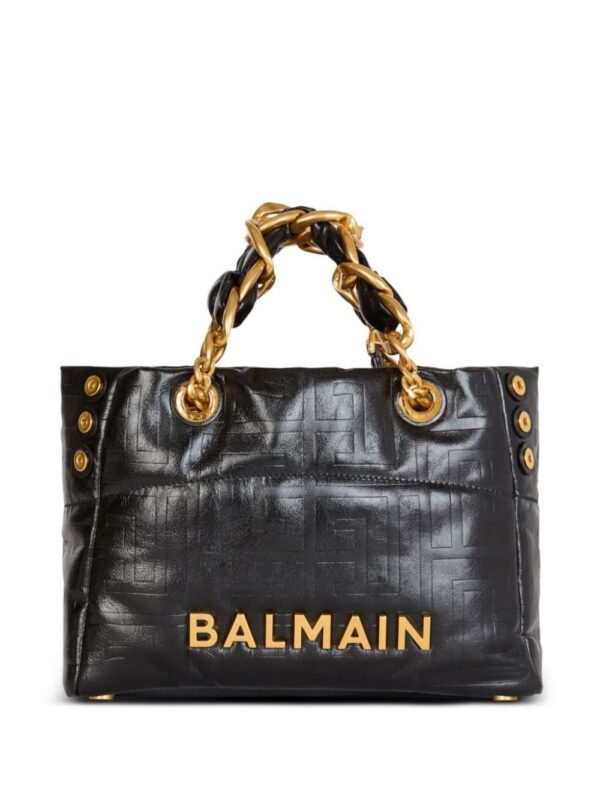 23827578_53907265_1000.jpg Balmain small 1945 Soft leather tote bag