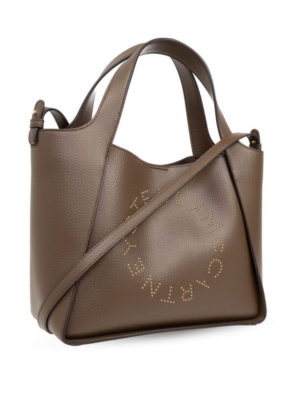Stella McCartney logo-perforated faux-leather tote bag