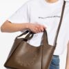 Stella McCartney logo-perforated faux-leather tote bag