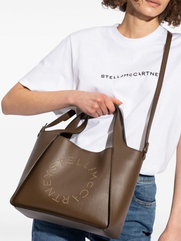 Stella McCartney logo-perforated faux-leather tote bag