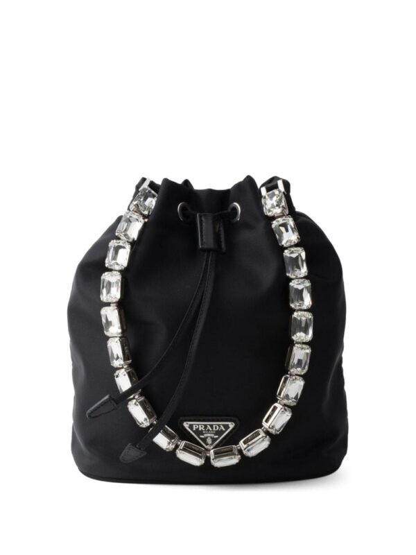 23861567_53994756_1000.jpg Prada logo-appliqué Re-Nylon bucket bag