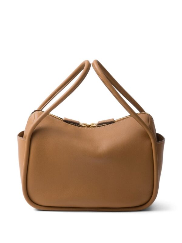23861581_53994850_1000.jpg Prada logo-plaque leather tote bag