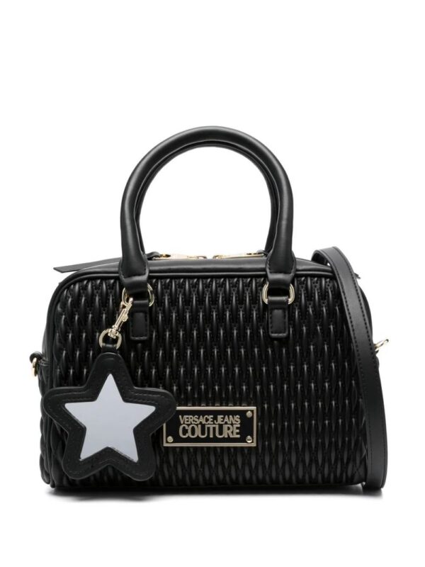 Versace Jeans Couture  logo-plaque leather shoulder bag