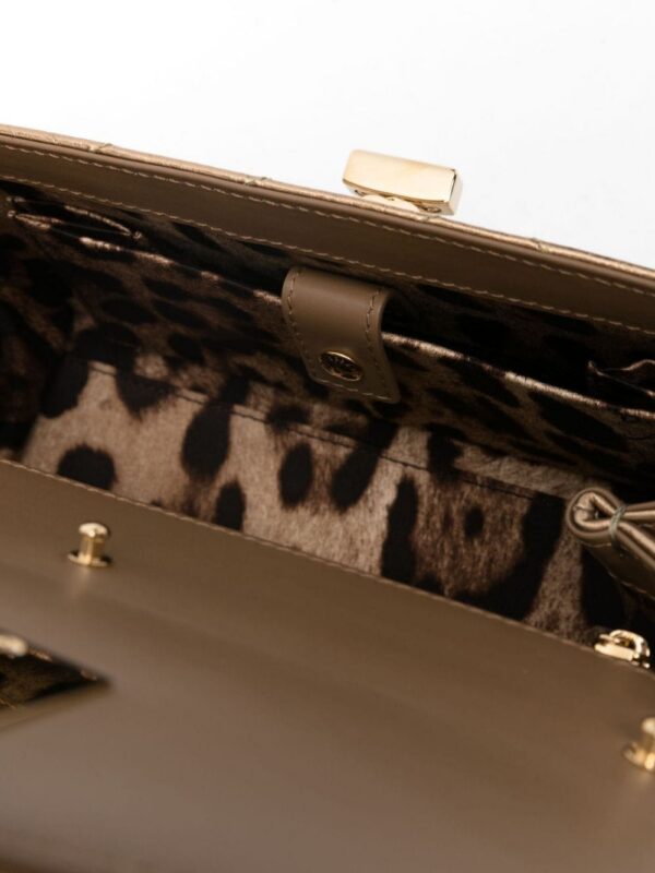 Dolce & Gabbana logo-plaque quilted leather shoulder bag
