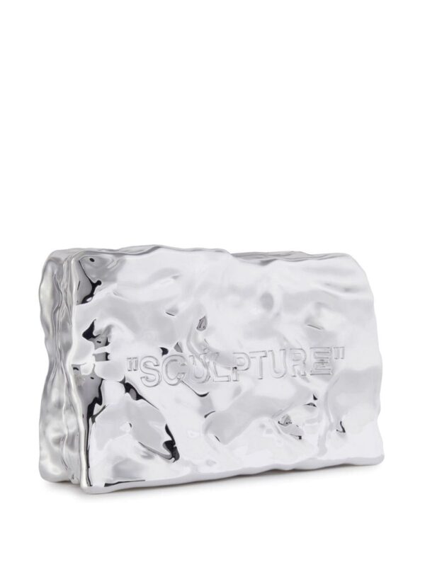 Off-White Sculpture Crushed clutch bag