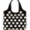 Balmain crystal-embellished velvet tote bag