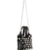 Balmain crystal-embellished velvet tote bag