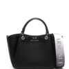 21271120_51349173_1000.jpg Armani Exchange logo-debossed grained-texture tote bag