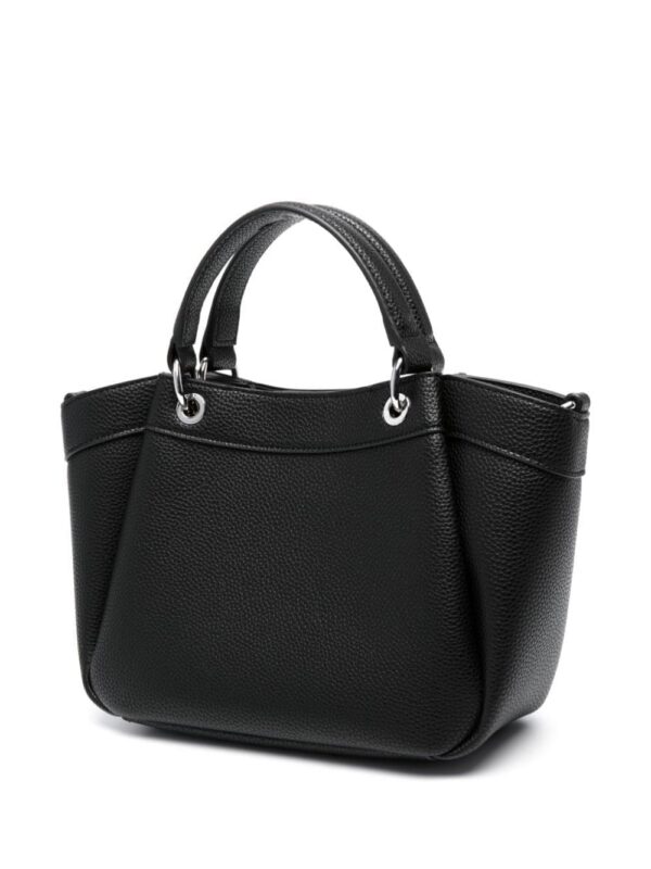 21271120_51349178_1000-1.jpg Armani Exchange logo-debossed grained-texture tote bag