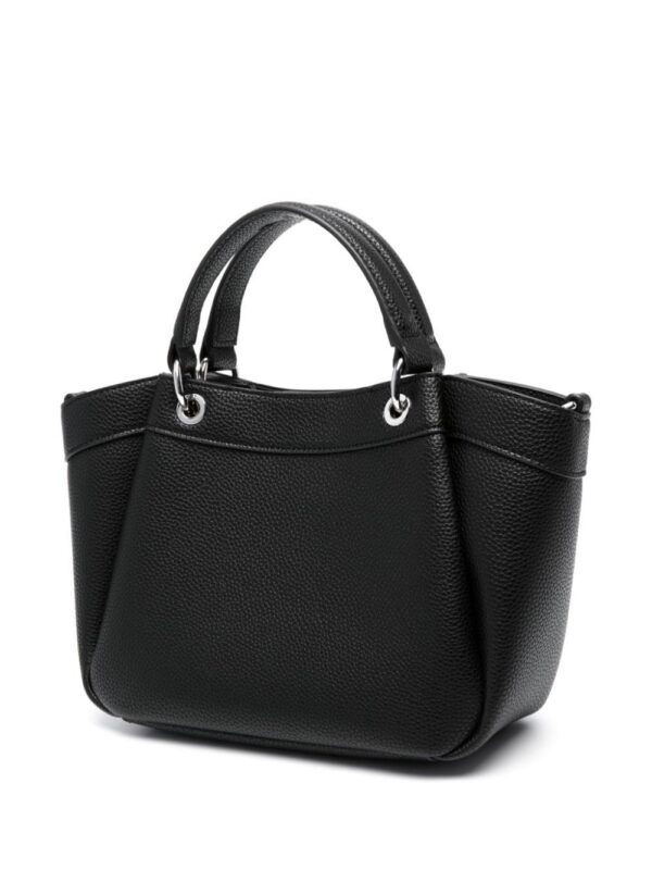 21271120_51349178_1000.jpg Armani Exchange logo-debossed grained-texture tote bag