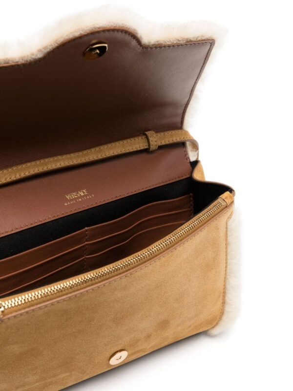 Versace La Medusa suede shoulder bag