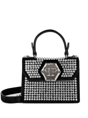 21462737_52650192_1000.jpg Philipp Plein crystal-embellished suede tote bag