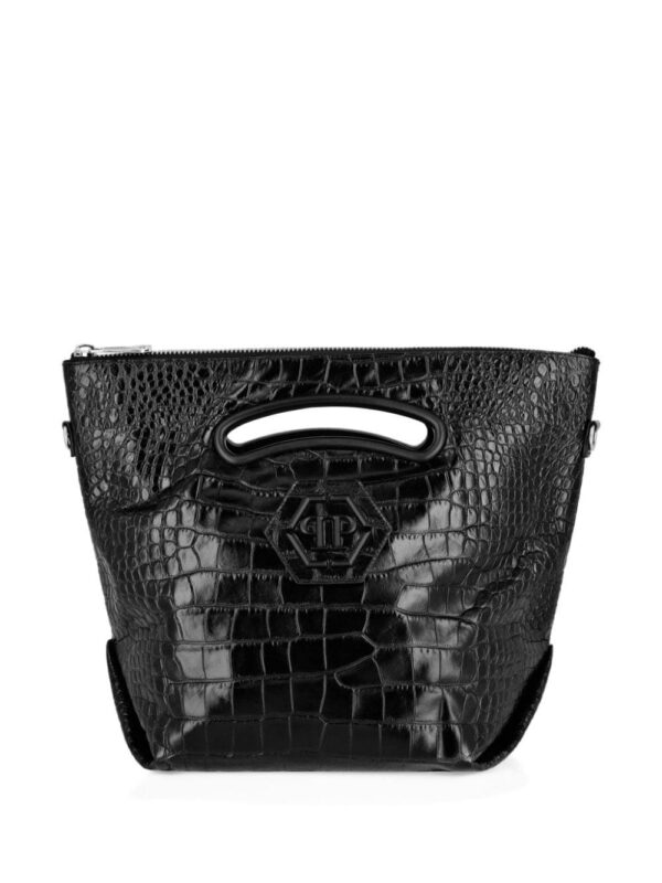21463388_52033552_1000.jpg Philipp Plein logo-plaque crocodile-embossed tote bag
