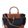 21466230_51353854_1000.jpg Michael Michael Kors padlock-detail denim tote bag