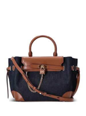 21466230_51353854_1000.jpg Michael Michael Kors padlock-detail denim tote bag
