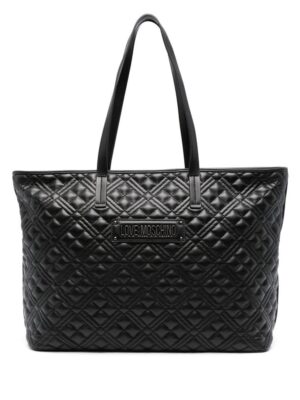 21476098_51438295_1000.jpg Love Moschino logo-plaque quilted tote bag