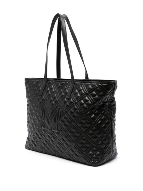 21476098_51438299_1000.jpg Love Moschino logo-plaque quilted tote bag