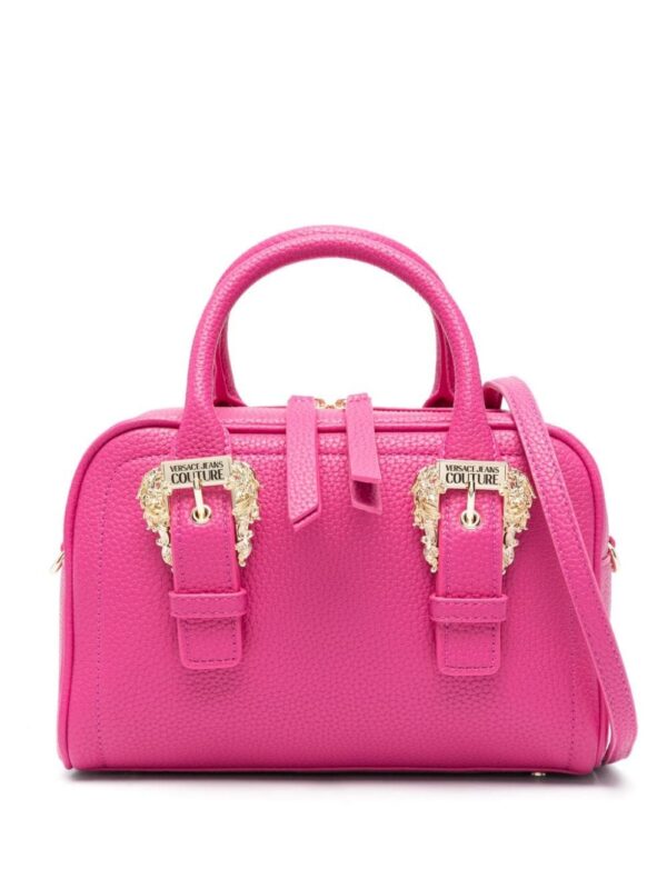 21477907_51462145_1000.jpg Versace Jeans Couture logo-engraved decorative-buckle tote bag
