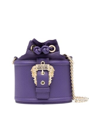 21478643_51460301_1000.jpg Versace Jeans Couture logo-engraved decorative-buckle bucket bag