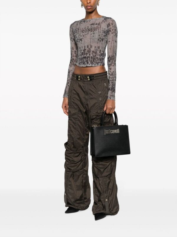 21509707_51562101_1000.jpg Just Cavalli logo-lettering faux-leather tote bag