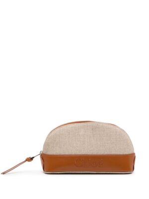 21535171_51688418_1000.jpg Chloé leather-trim linen pouch