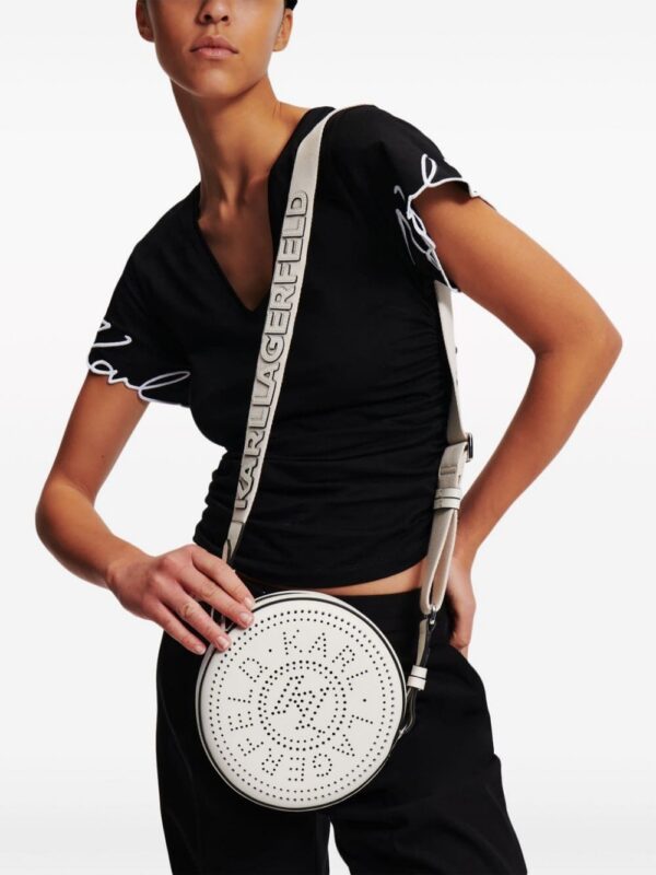 21539380_52497914_1000.jpg Karl Lagerfeld K/Circle perforated-logo crossbody bag