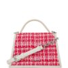 21539400_52497395_1000.jpg Karl Lagerfeld small Signature bouclé top-handle bag