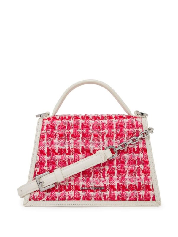 21539400_52497395_1000.jpg Karl Lagerfeld small Signature bouclé top-handle bag