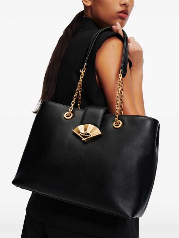 21540236_52575267_1000.jpg Karl Lagerfeld Signature Fan leather tote bag
