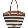 Karl Lagerfeld Signature Tulip raffia tote bag